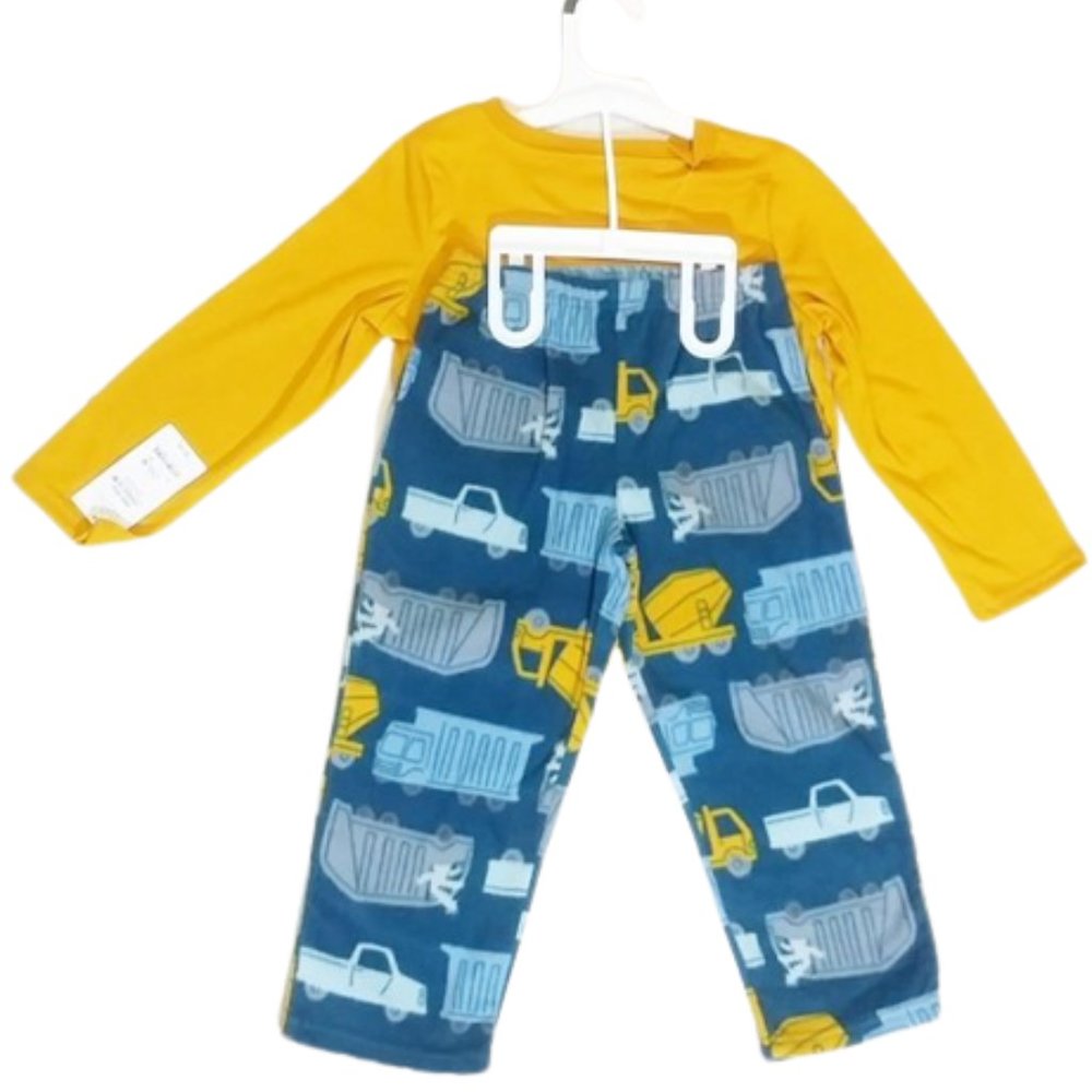 NWT Toddler Boys' 2pc Truck/Construction Fleece Pajama Set - Carter's - 4T - Picture 2 of 4
